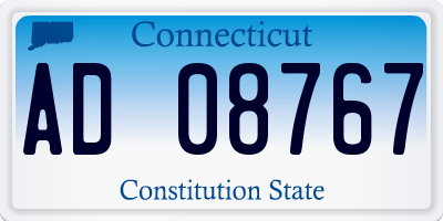 CT license plate AD08767