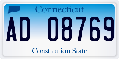 CT license plate AD08769