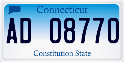 CT license plate AD08770
