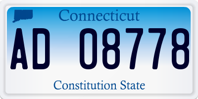 CT license plate AD08778