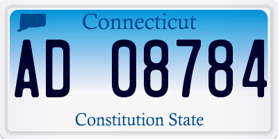 CT license plate AD08784