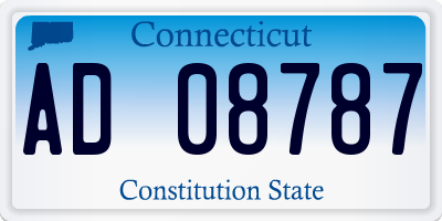 CT license plate AD08787