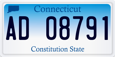 CT license plate AD08791