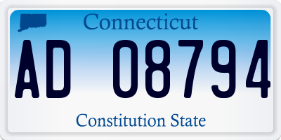 CT license plate AD08794
