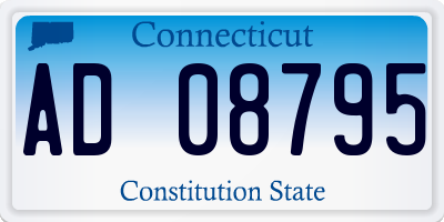 CT license plate AD08795