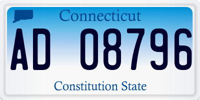 CT license plate AD08796