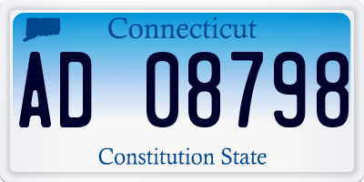 CT license plate AD08798