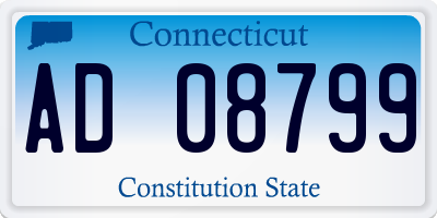 CT license plate AD08799