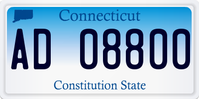 CT license plate AD08800