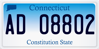 CT license plate AD08802