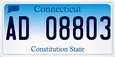 CT license plate AD08803