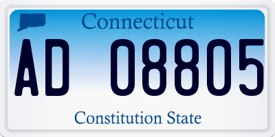 CT license plate AD08805