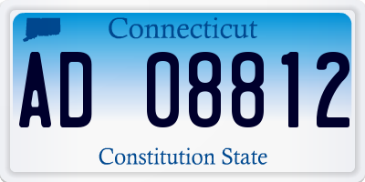 CT license plate AD08812