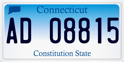 CT license plate AD08815