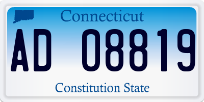 CT license plate AD08819