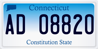 CT license plate AD08820