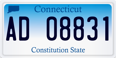 CT license plate AD08831