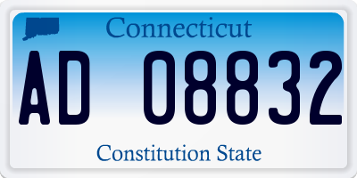 CT license plate AD08832