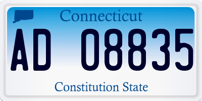 CT license plate AD08835
