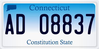 CT license plate AD08837