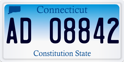 CT license plate AD08842