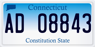 CT license plate AD08843