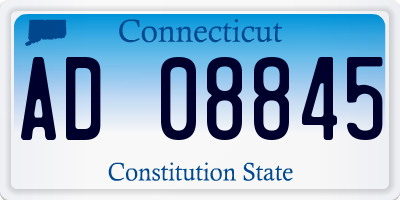CT license plate AD08845