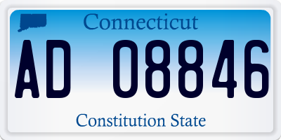 CT license plate AD08846