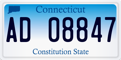 CT license plate AD08847