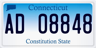 CT license plate AD08848