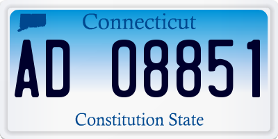 CT license plate AD08851