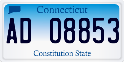 CT license plate AD08853