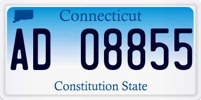 CT license plate AD08855