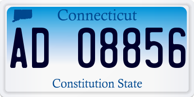 CT license plate AD08856