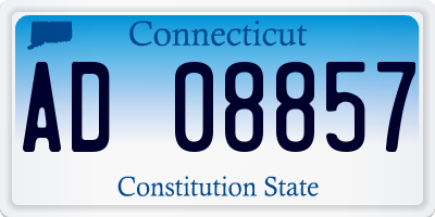 CT license plate AD08857