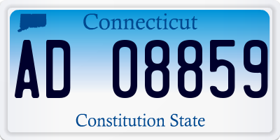CT license plate AD08859