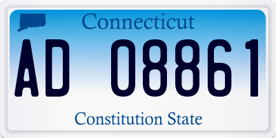 CT license plate AD08861