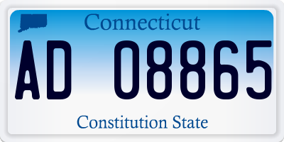 CT license plate AD08865