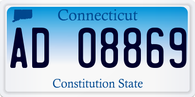 CT license plate AD08869
