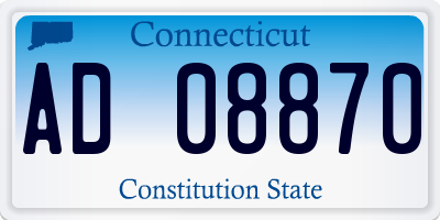 CT license plate AD08870