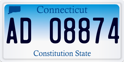 CT license plate AD08874