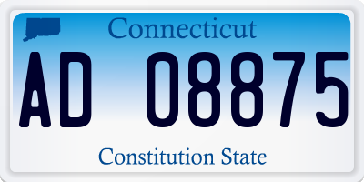 CT license plate AD08875