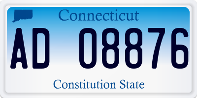 CT license plate AD08876