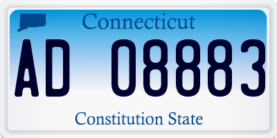 CT license plate AD08883