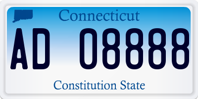 CT license plate AD08888