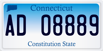 CT license plate AD08889