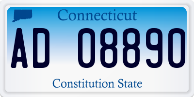 CT license plate AD08890