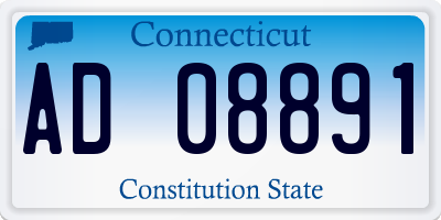 CT license plate AD08891