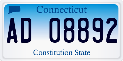 CT license plate AD08892
