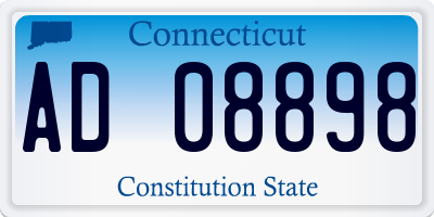 CT license plate AD08898